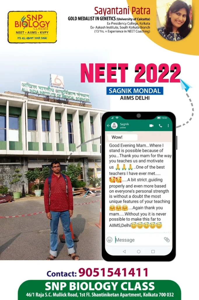 Sagnik Mondal, AIIMS DELHI, NEET 2022